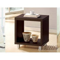 Espresso Finish End Table with Open Shelf F4697