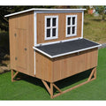 Large Wood Chicken Coop 4-8 Chickens 4 Nesting Box C89290