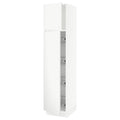 White High Cabinet with Door and Wire Baskets C2730