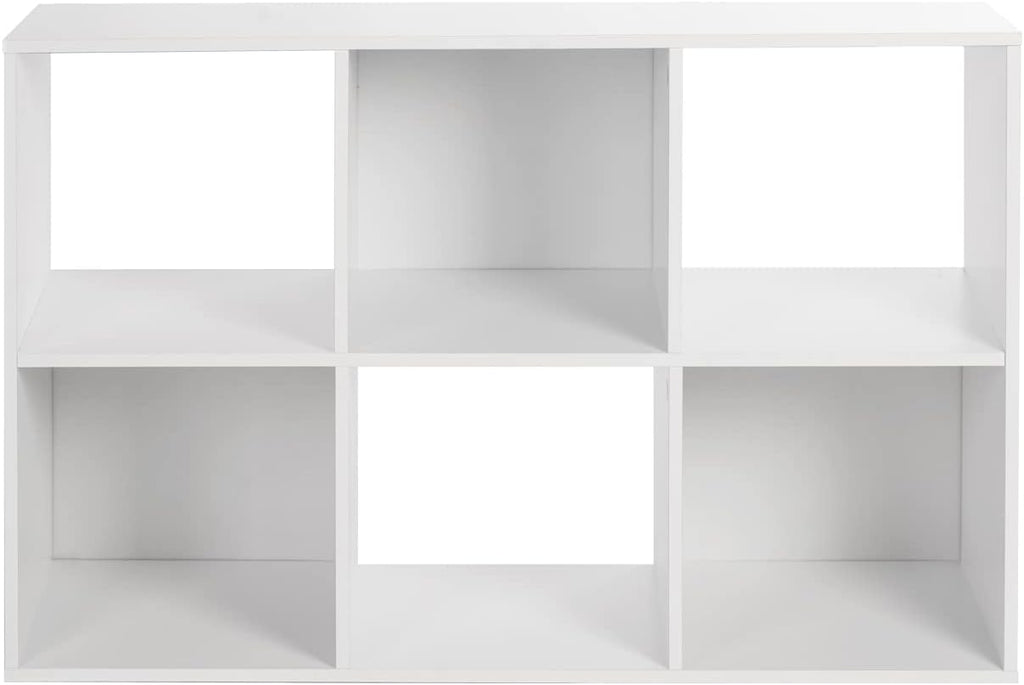 White 6-Cube Wooden Storage Organizer B979109