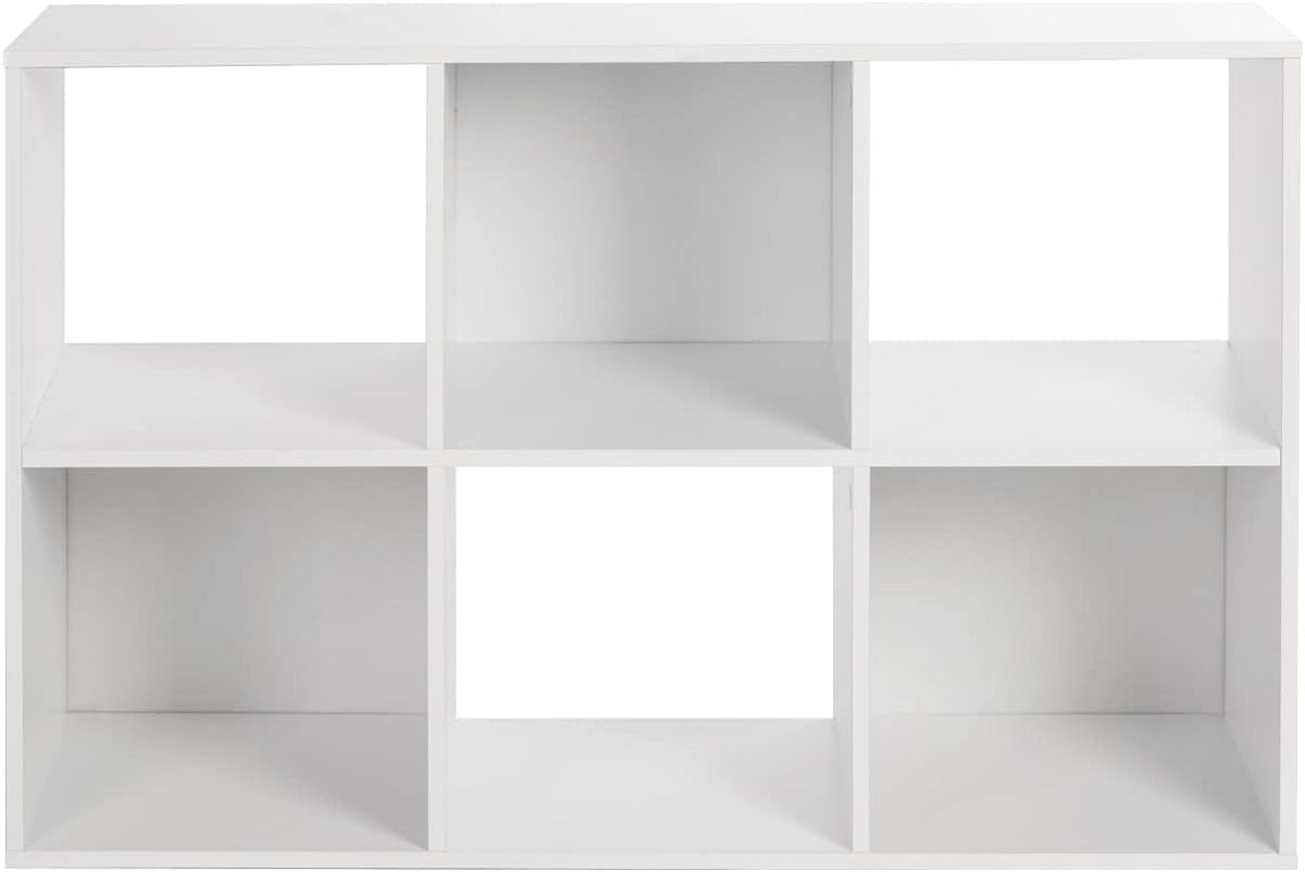 White 6-Cube Wooden Storage Organizer B979109