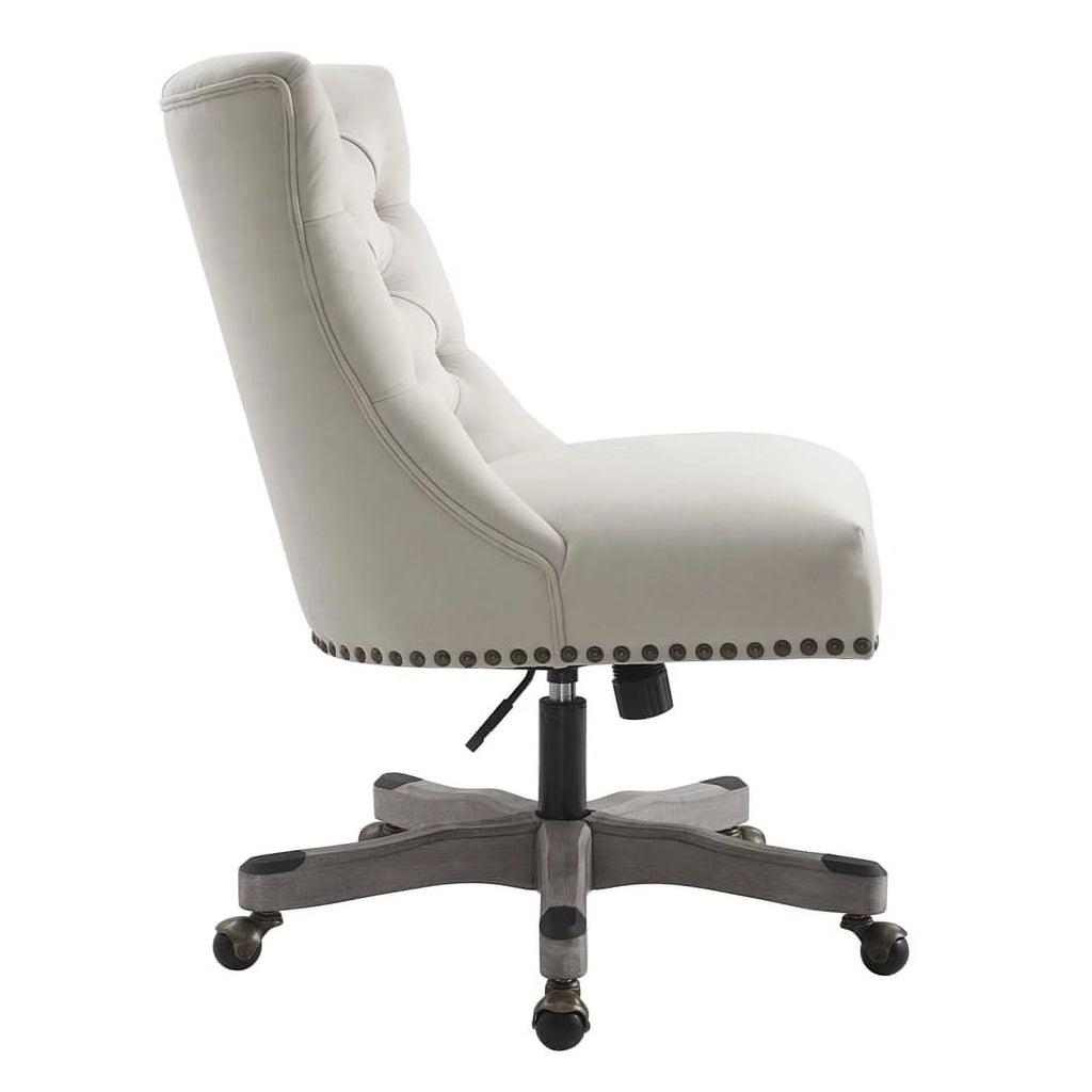 Wood Upholstered Office Chair in Natural Beige J843968