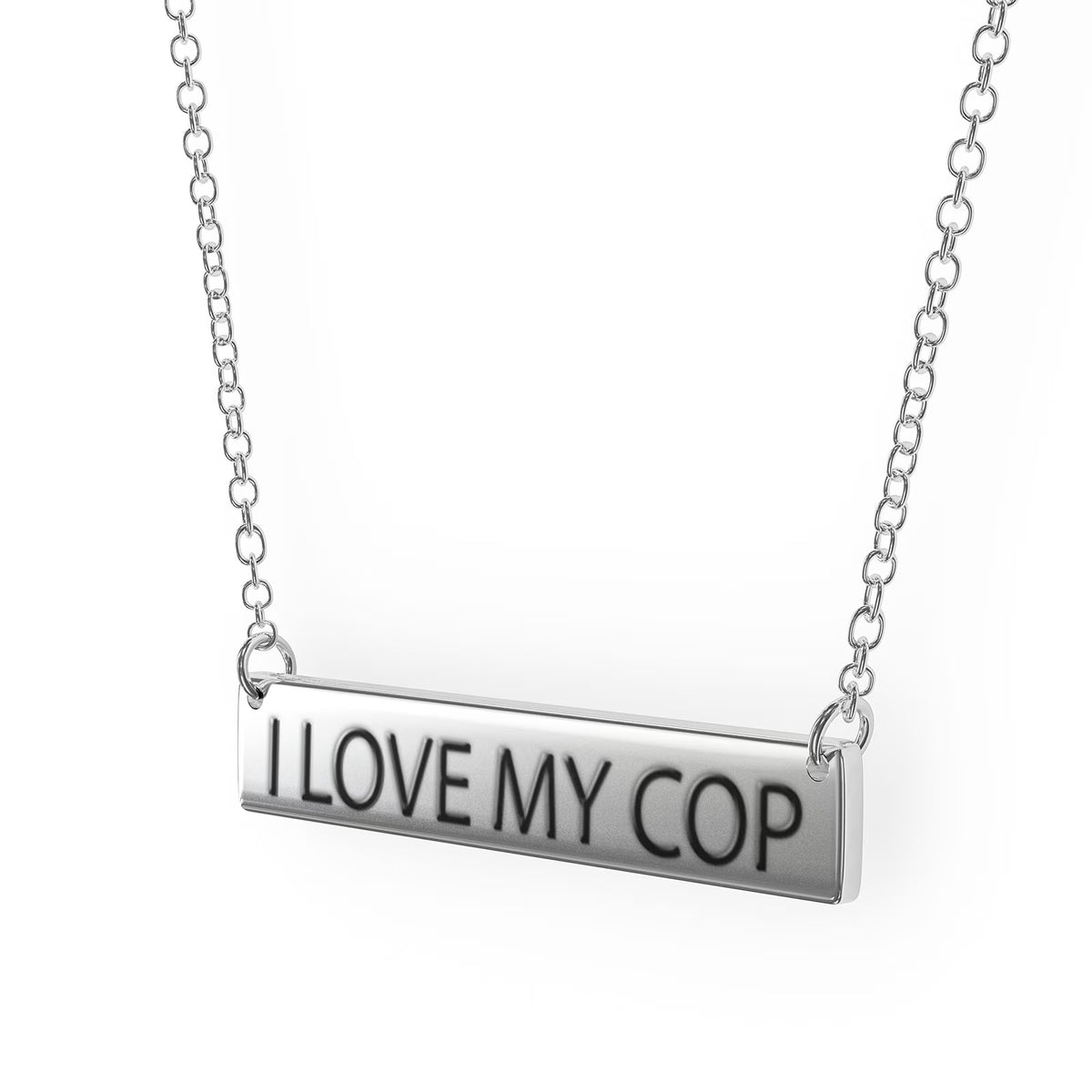 Sterling Silver Bar Pendant Necklace C542