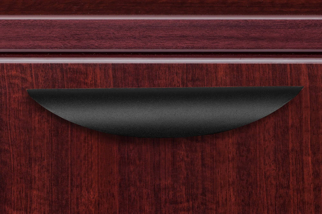 Cherry Single Pedestal L-Desk with Return U8796