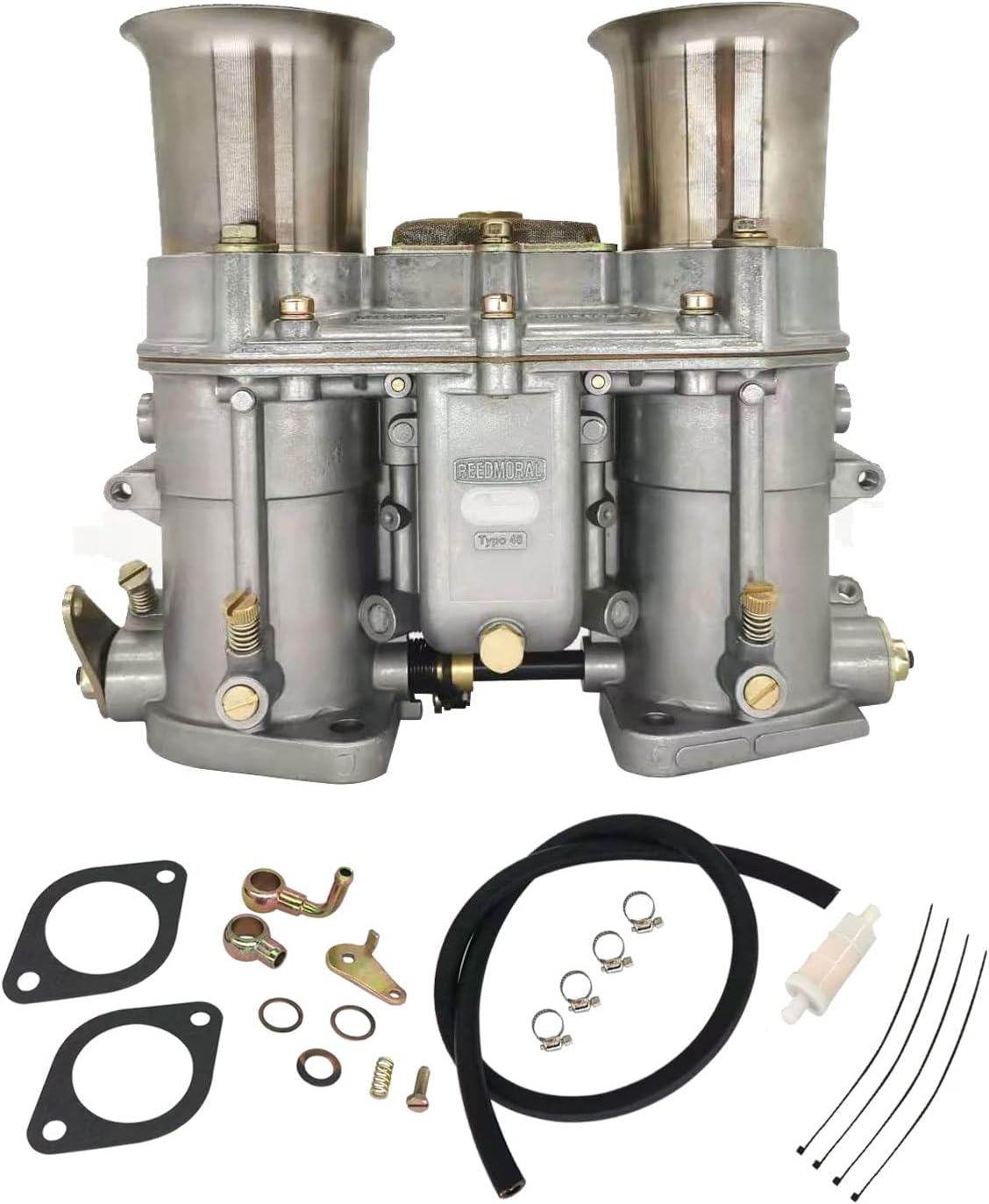 Carburetor Replacement for Weber 48 IDA Vertical Carburetor with Gasket Fuel Filter Connect Rod O9190