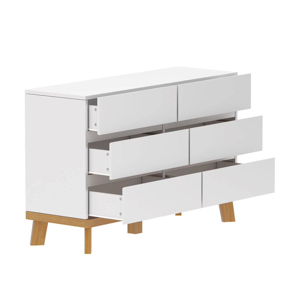 White 6 Drawer Storage Cabinet T707
