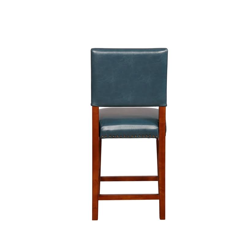 Blue Wood Counter Stool X4348