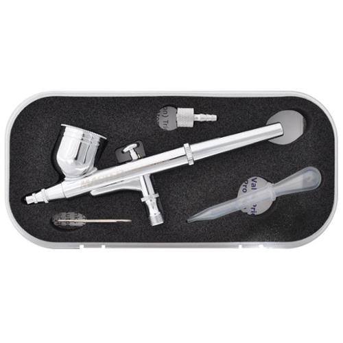 Dual Fan Air Storage Tank Compressor Kit with Gravity Feed Airbrush 6 Color Acrylic Paint Set Y57599