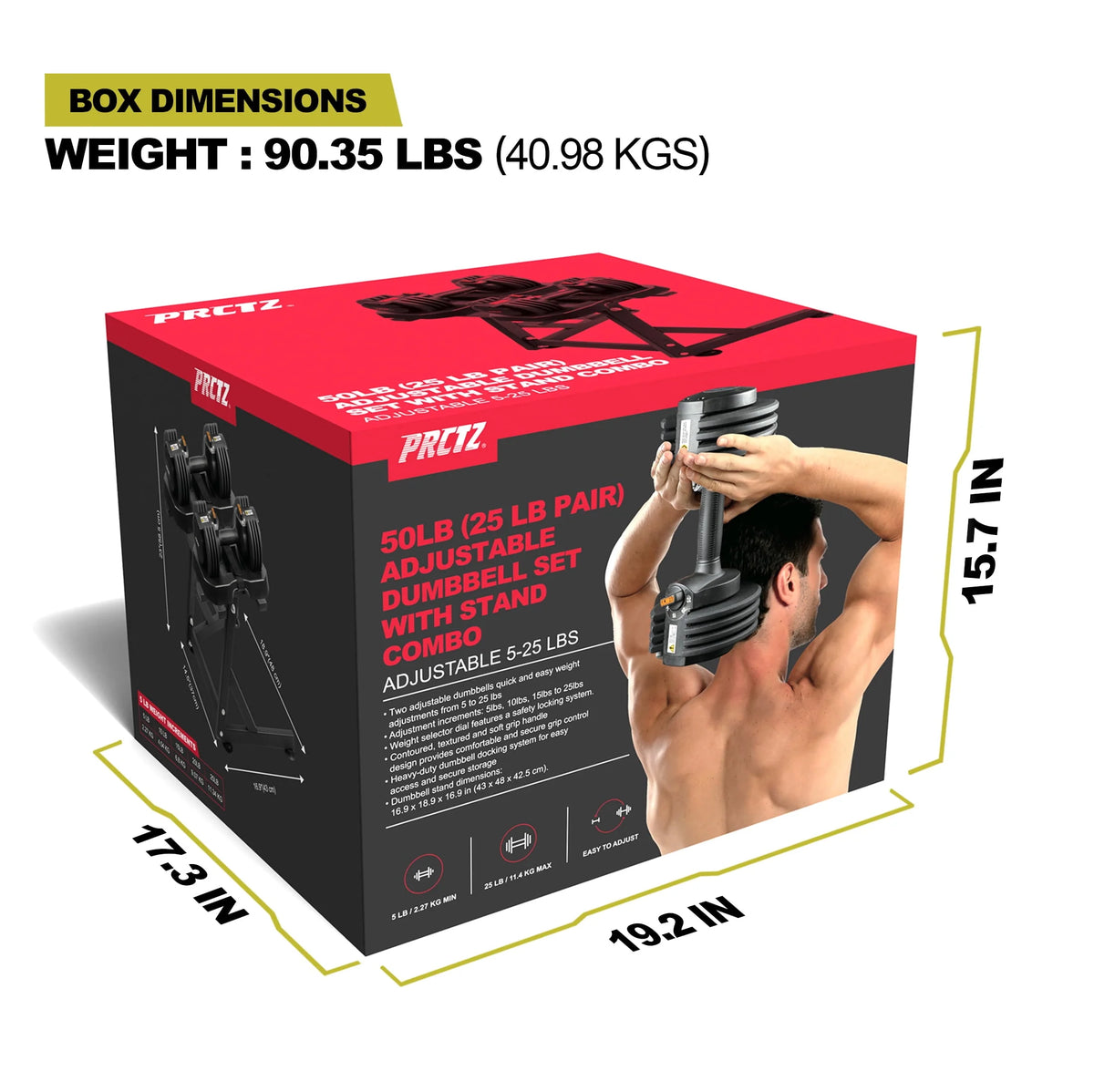 10-30lb Adjustable Dumbbell Pair with Stand S5916