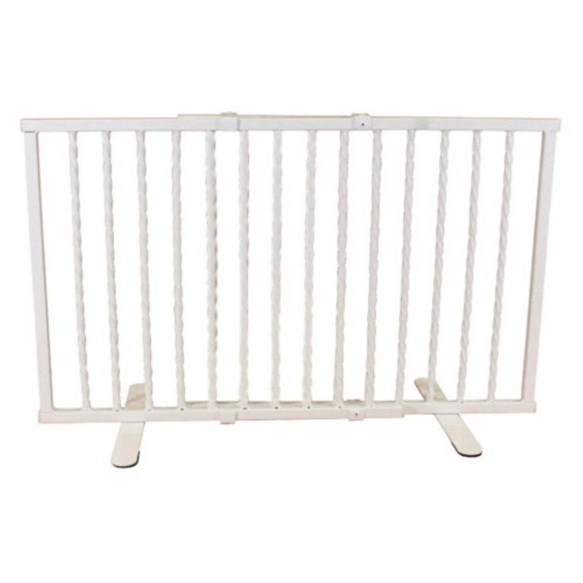 White Wrought Iron Freestanding Pet Gate A536248