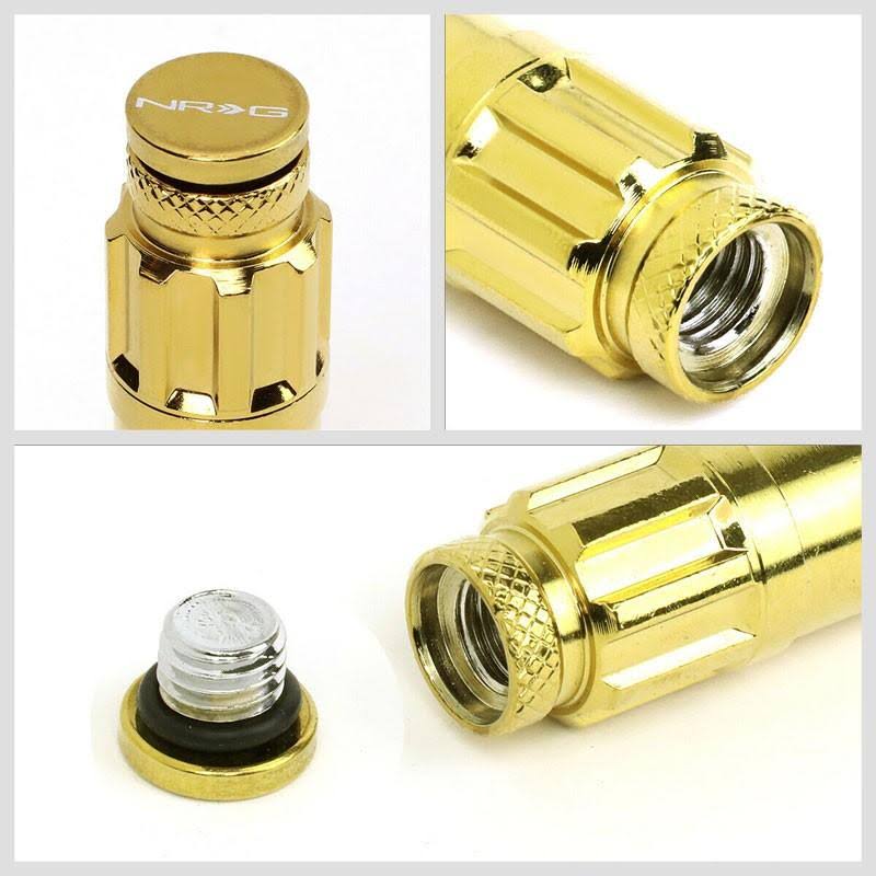 21 PC Chrome Gold Steel Lug Nut Set L293050