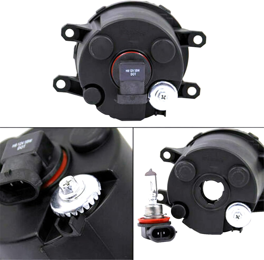 Clear Lens Fog Light Replacement Kit for Toyota Sienna Pack of 2 F355