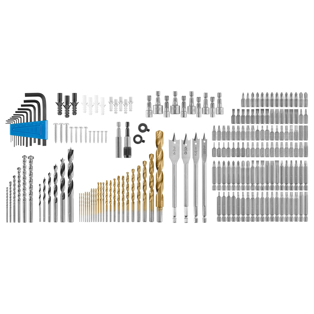 200-Piece Assorted Drill and Drive Bit Set with Storage Case J866
