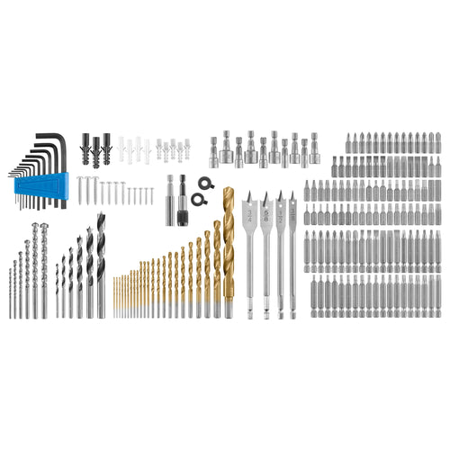 200-Piece Assorted Drill and Drive Bit Set with Storage Case J866