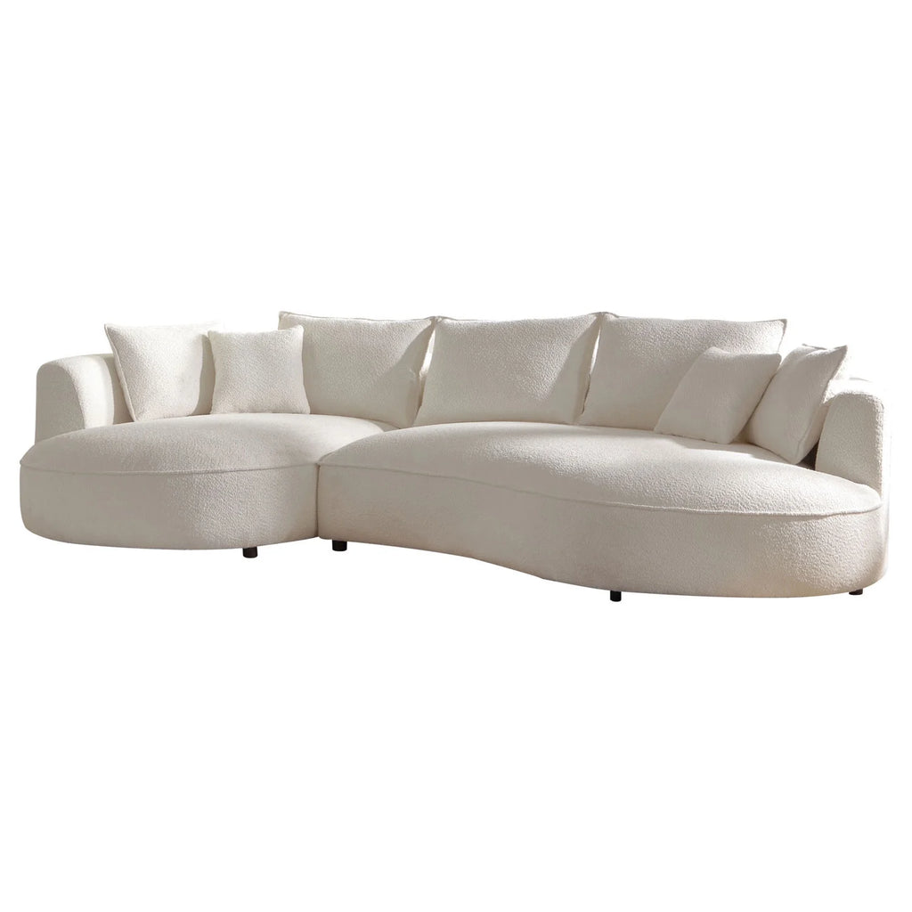 Modern Vintage Velvet Sectional Sofa with Chaise Y28384