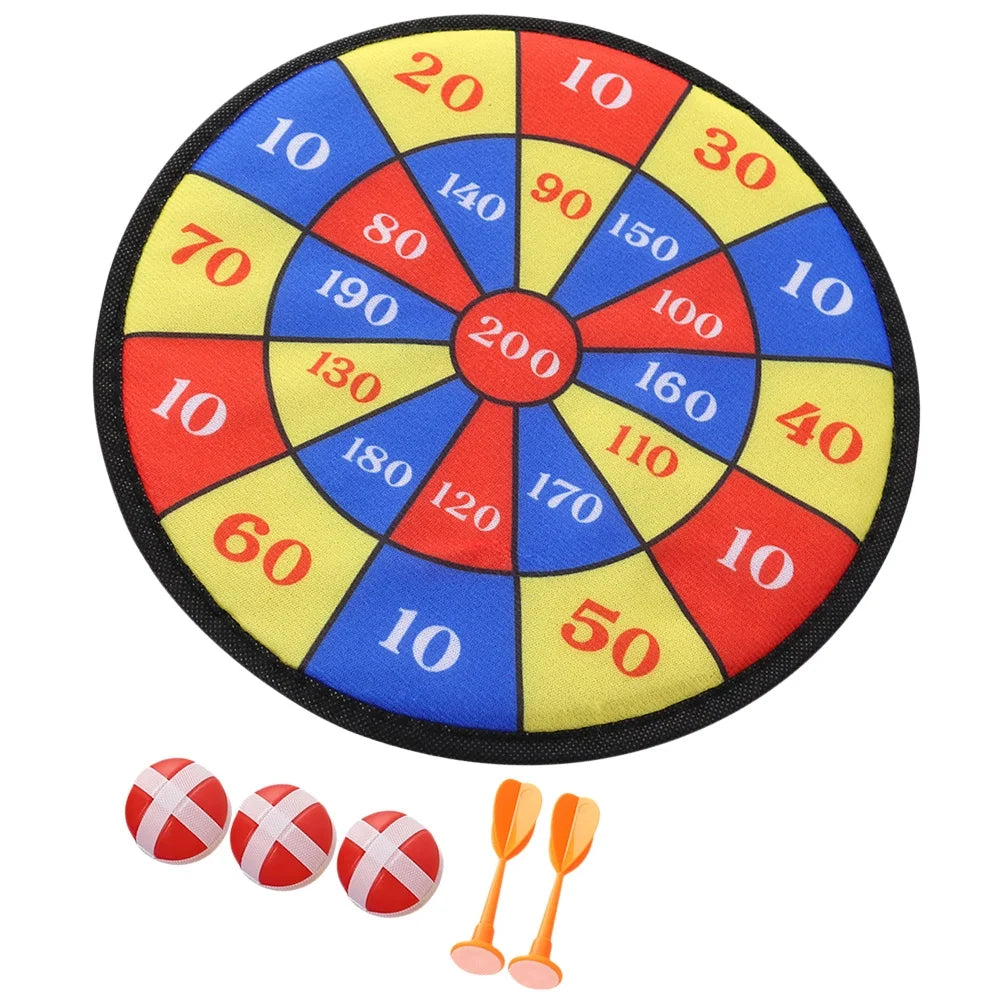 Self-adhesive Dartboard Toy Set with Darts Target, 2pcs Balls, 2pcs Darts H8039