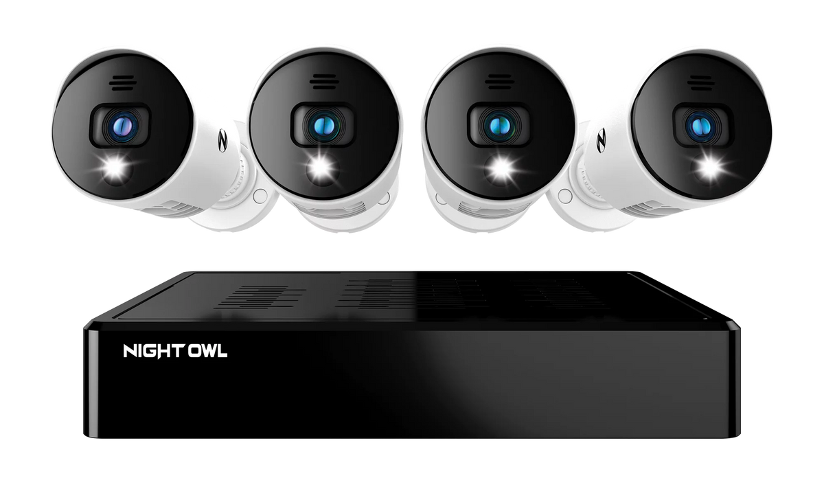 8 Channel DVR with 1TB Hard Drive, 4 Wired 1080p HD Bullet Cameras T375
