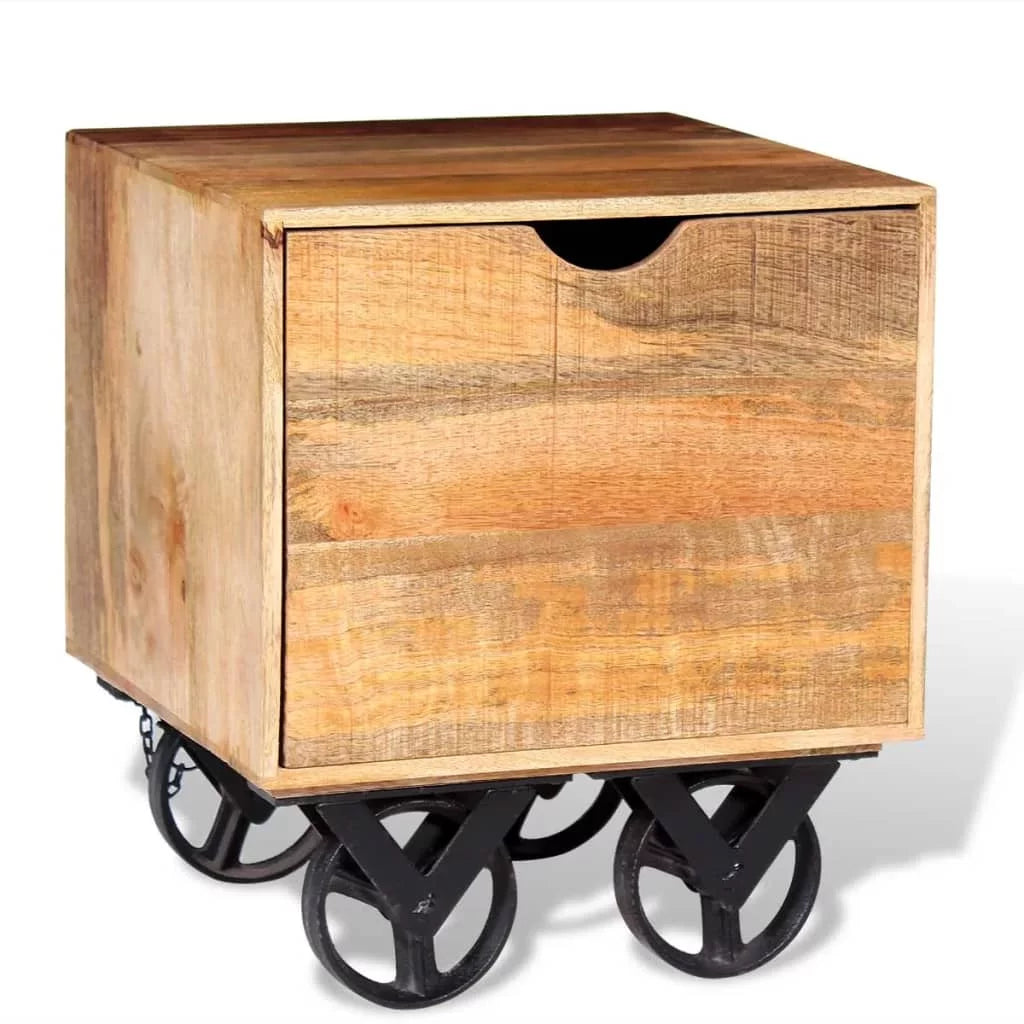 Mango Wood Side Table with Drawer K559278