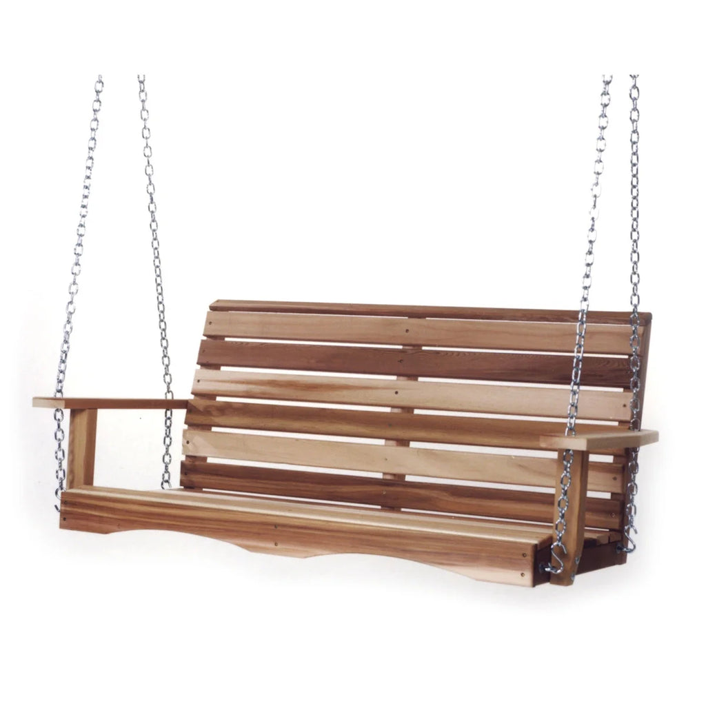 Natural Handcrafted Western Red Cedar Porch Swing H490295
