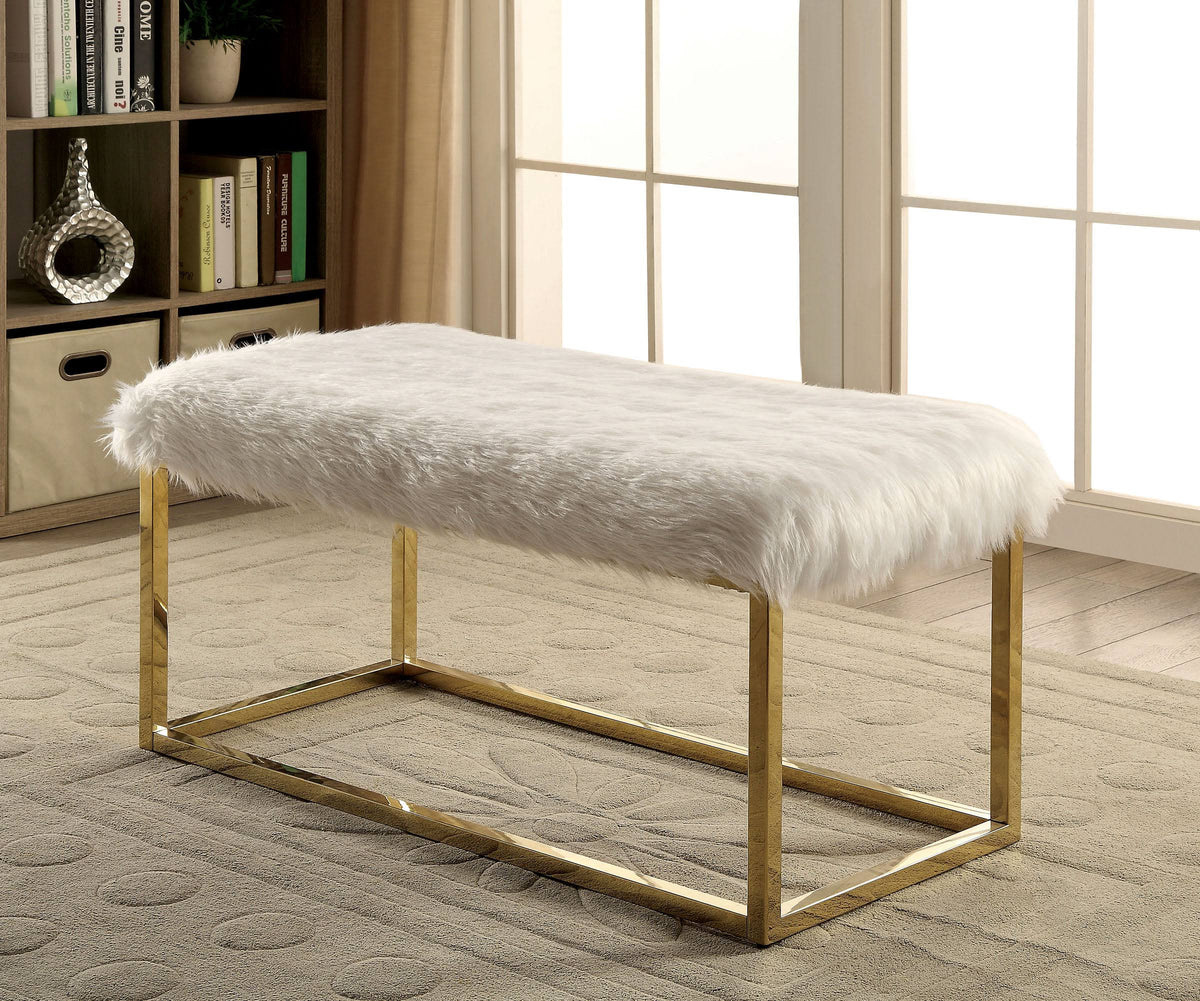 White Contemporary Large Bench C892