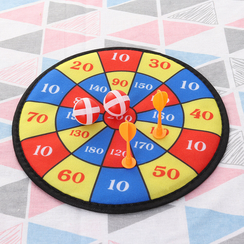 Self-adhesive Dartboard Toy Set with Darts Target, 2pcs Balls, 2pcs Darts H8039