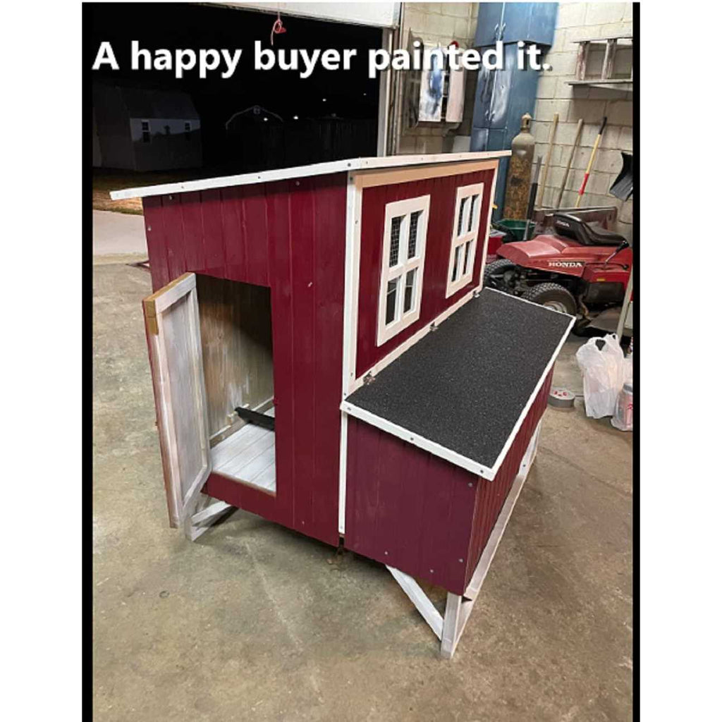 Large Wood Chicken Coop 4-8 Chickens 4 Nesting Box C89290