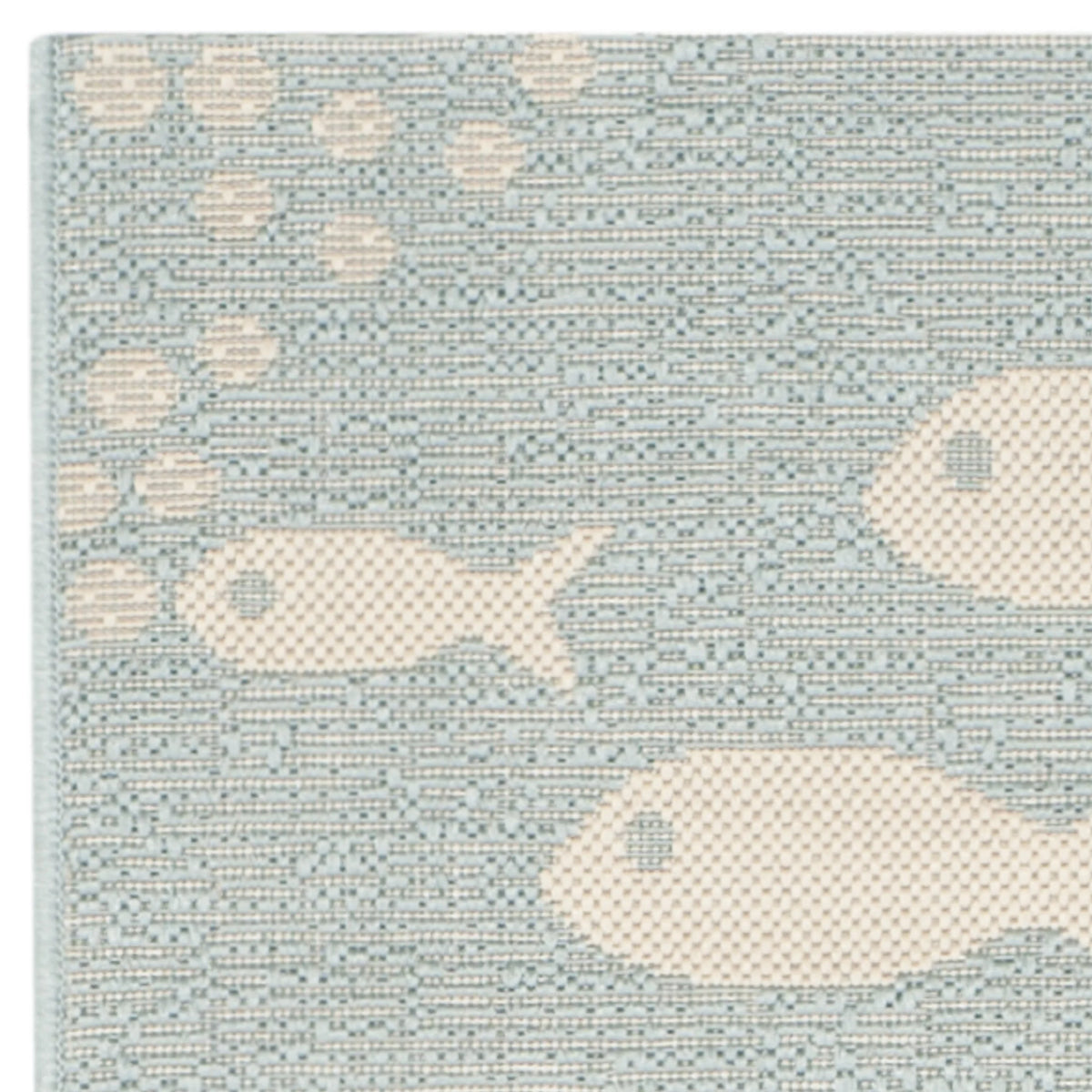 Aqua Beige Indoor/Outdoor Area Rug 4' x 5'7" L927
