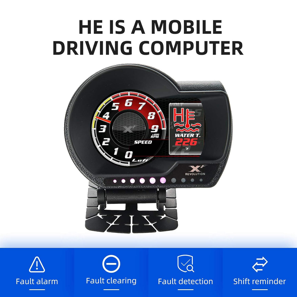 Multifunctional OBD2 Gauge Heads Up Display Scanning Tool M266