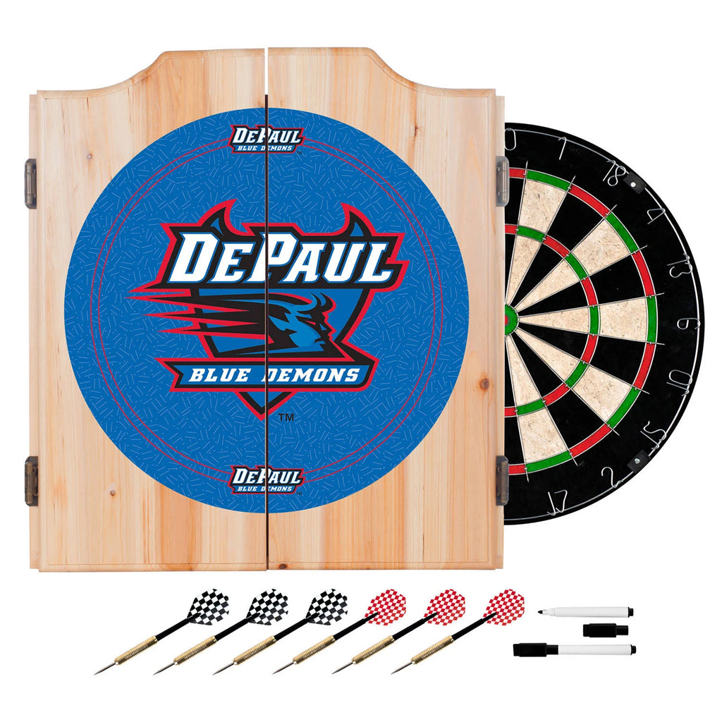 Wood Dart Cabinet Set Y30741