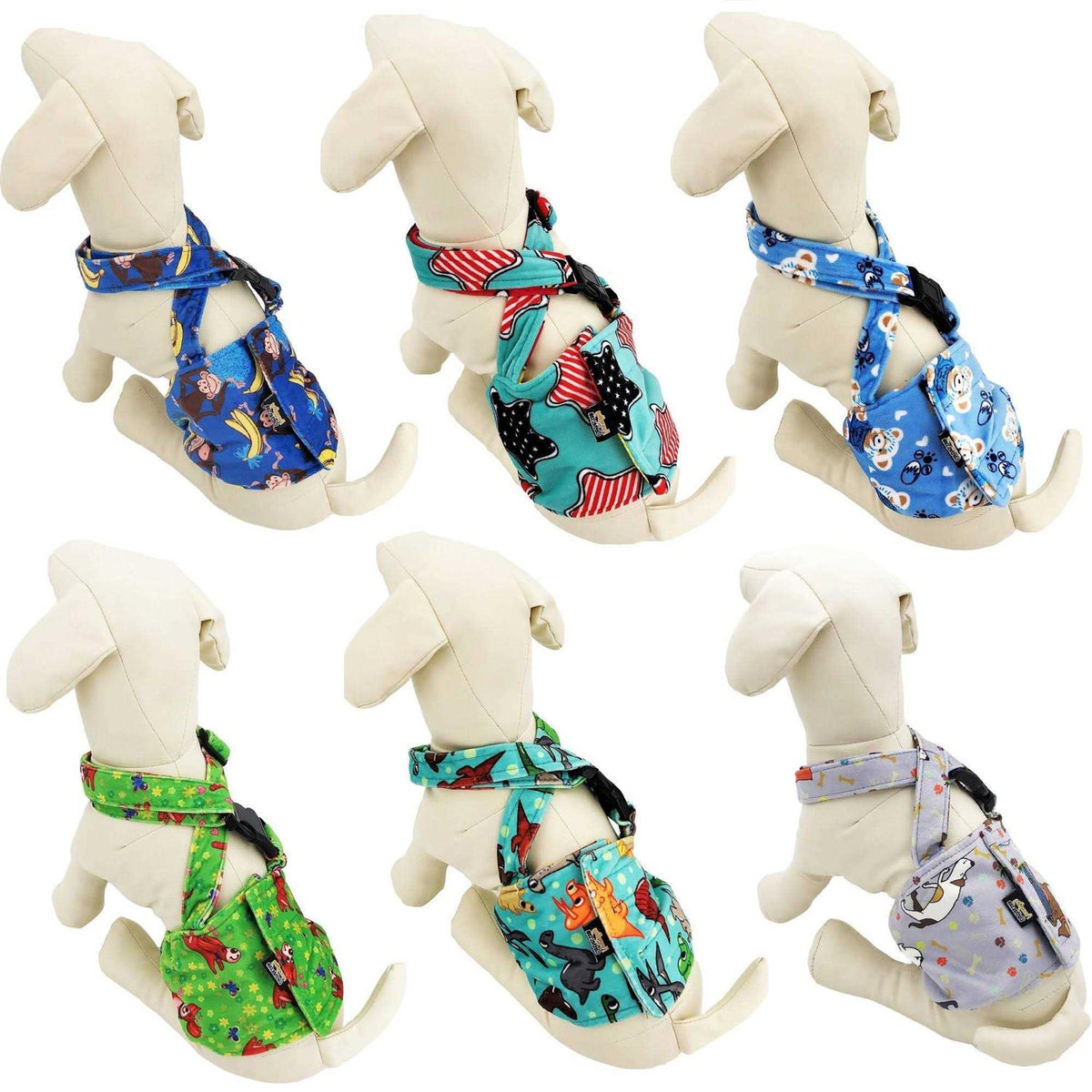 Washable Fleece Dog Diaper with Suspender C5815