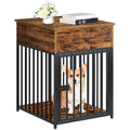 Wooden Dog Crate Furniture with Drawer A91066