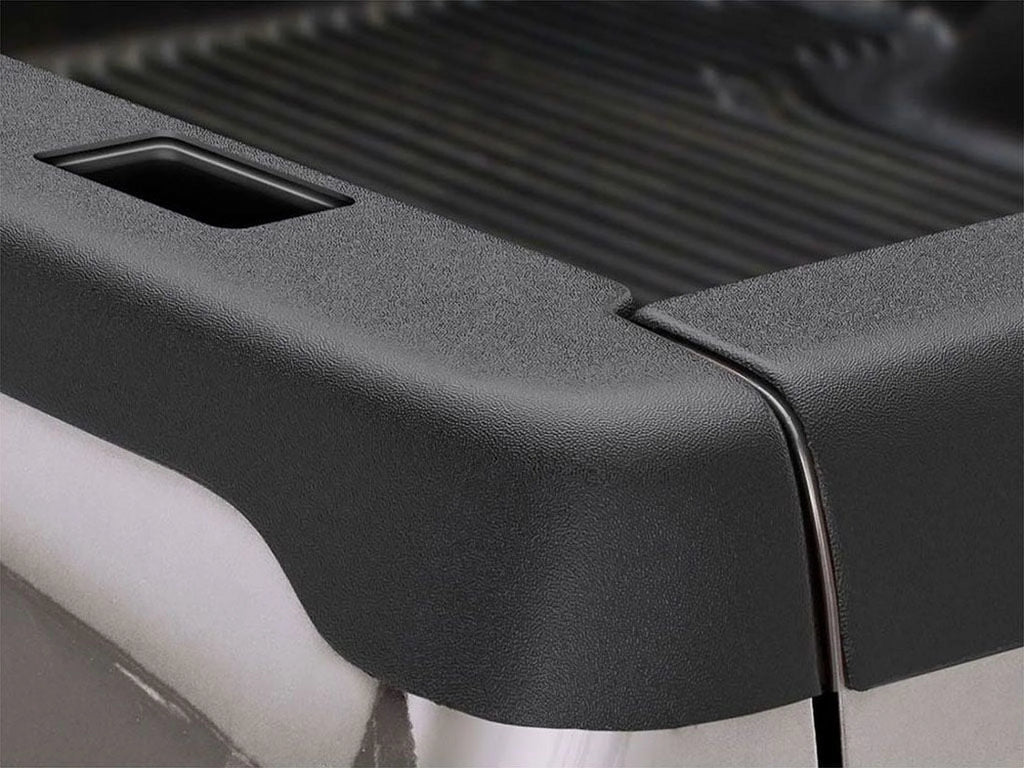 Black Smooth BedRail Caps with Stake Holes, 2-Pc Q1021