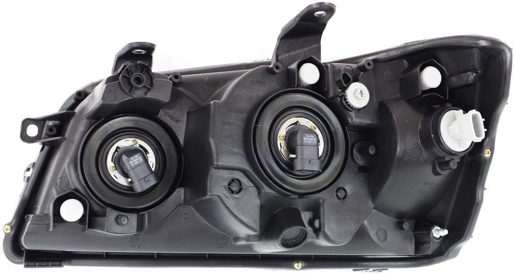 Passenger Side Head Light Assembly with Bulbs T1161