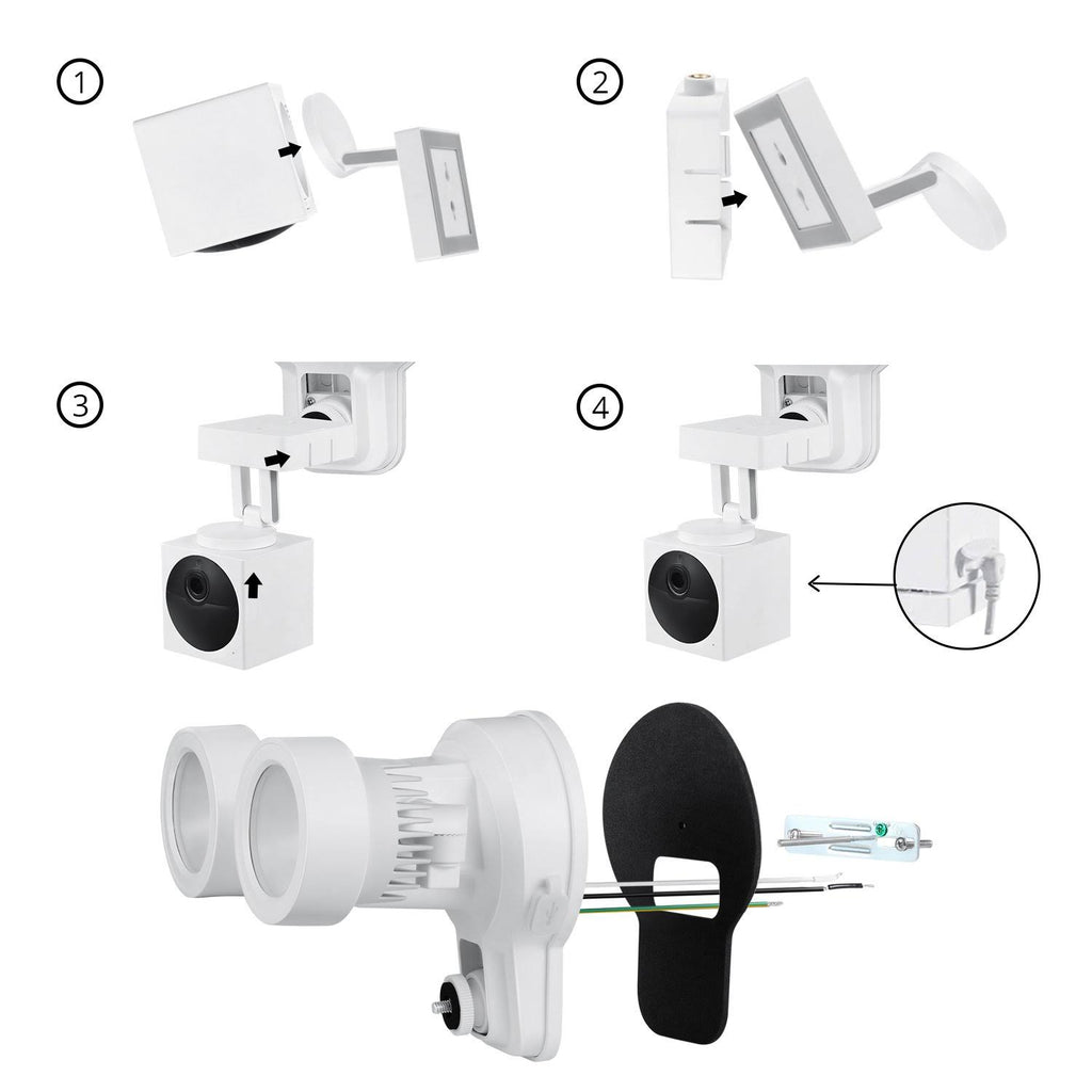 3-in-1 Floodlight, Charger and Mount for Wyze Cam Outdoor H8945
