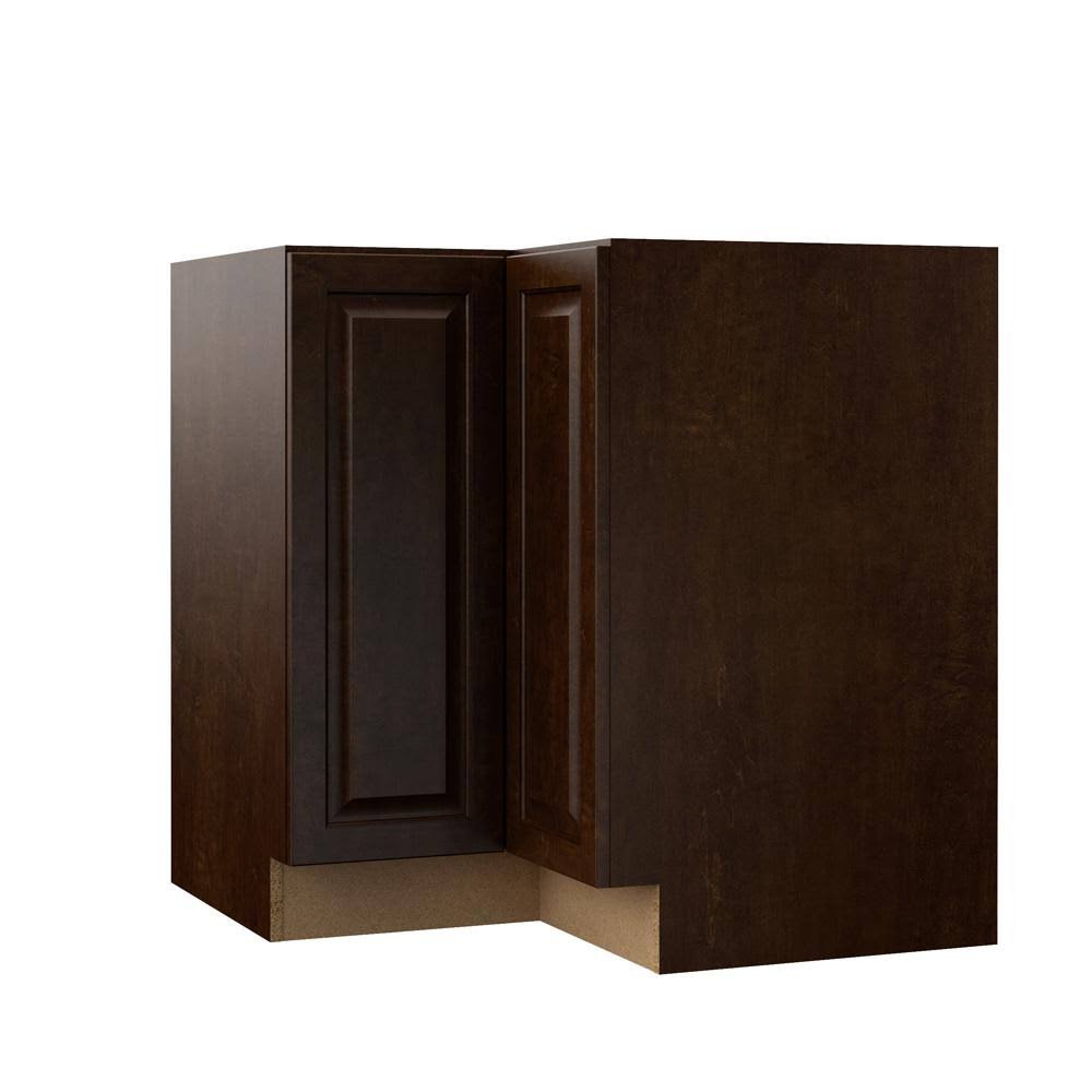 Assembled Corner Base Kitchen Cabinet in Espresso F69616