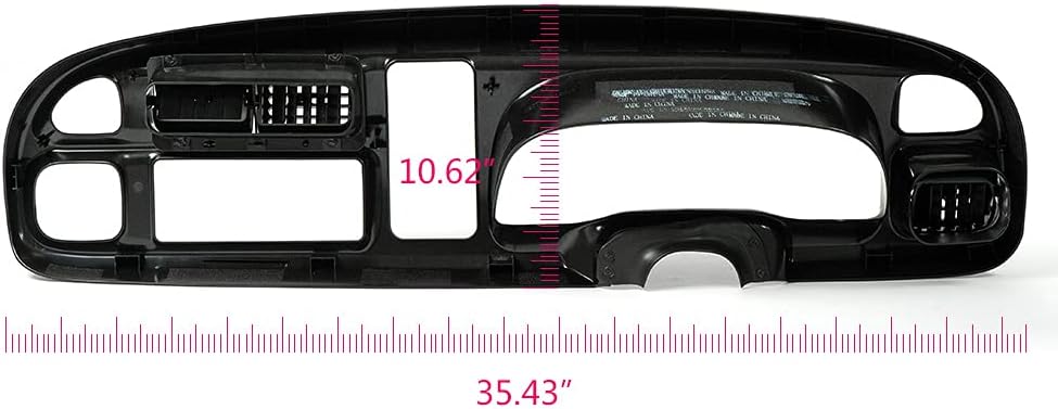 Instrument Cluster Bezel w/Vents for Dodge 98-02 Ram 1500 2500 3500 Pack of 2 C53277