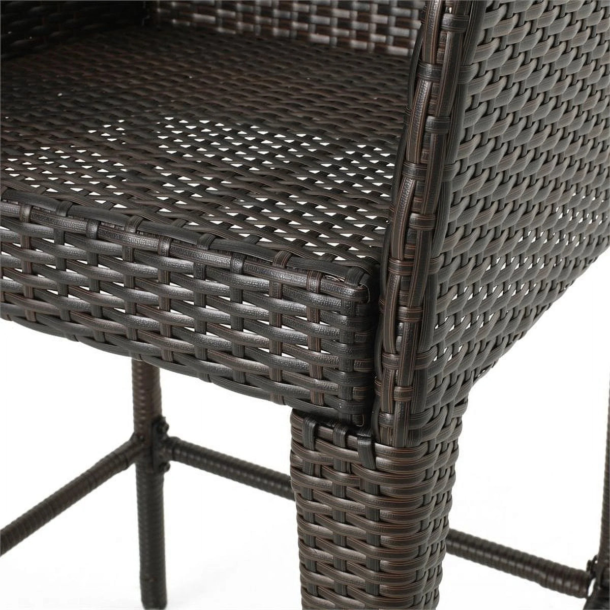 Multi Brown Wicker Barstool Set of 2 G9920
