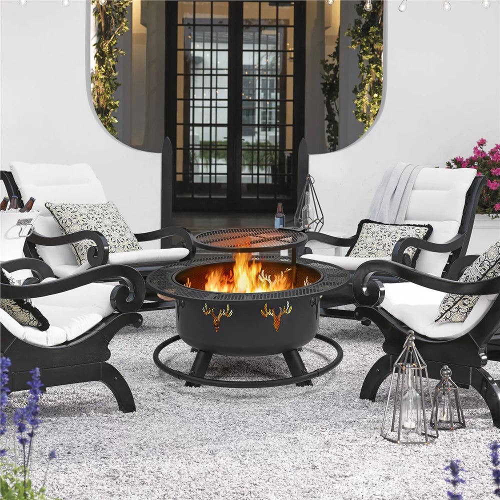 Round Wood Burning Fire Pit G54500