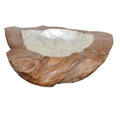 3" Shell and Teak Decorative Bowl H30474