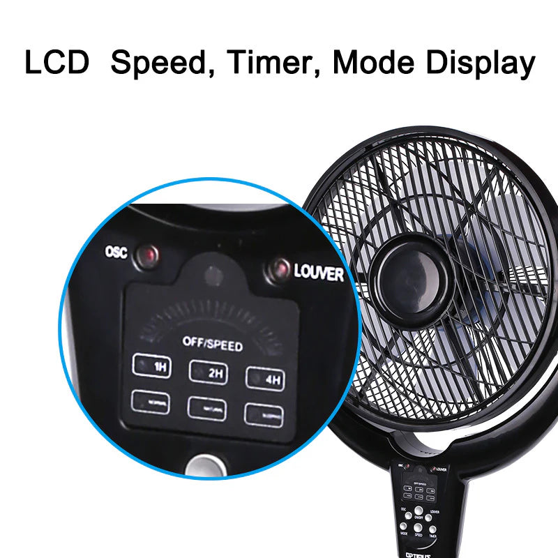 14'' Pedestal Fan with Remote LED Timer Y772948