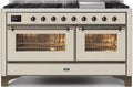 Antique White Dual Fuel Propane Gas Range Q980425