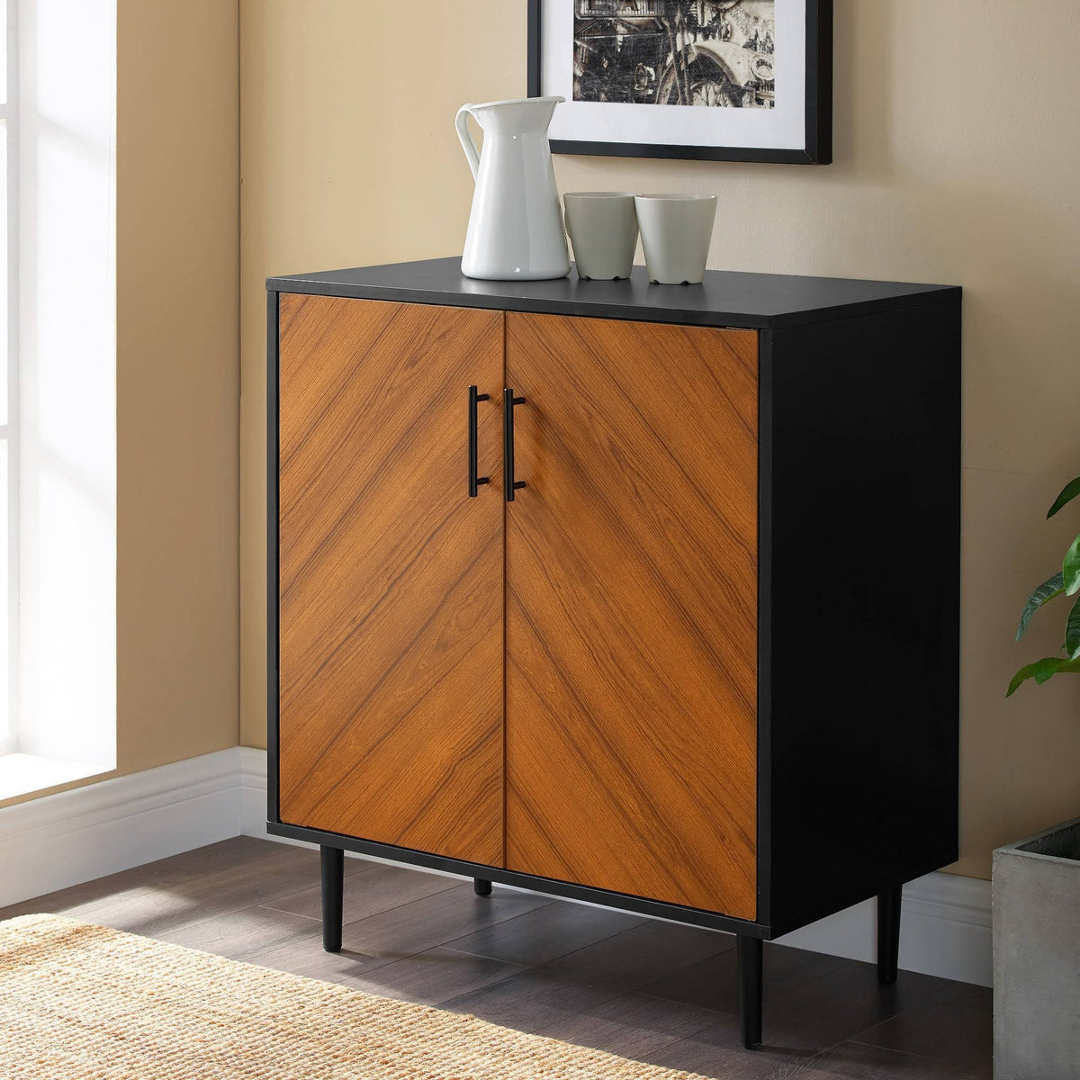 Solid Black Accent Cabinet I813