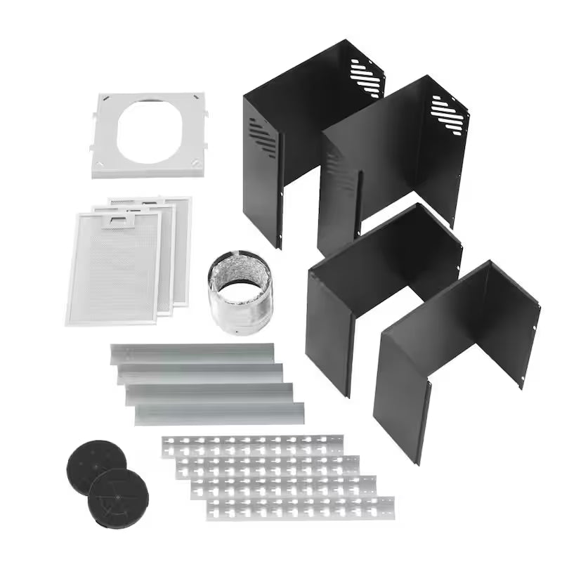 30 in. 350CFM Convertible Black Range Hood with Charcoal Filters and LED Lighting O566071