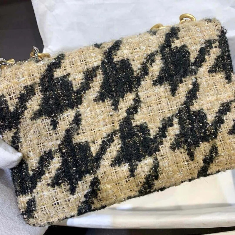Tweed Leather Coin Purse W210912