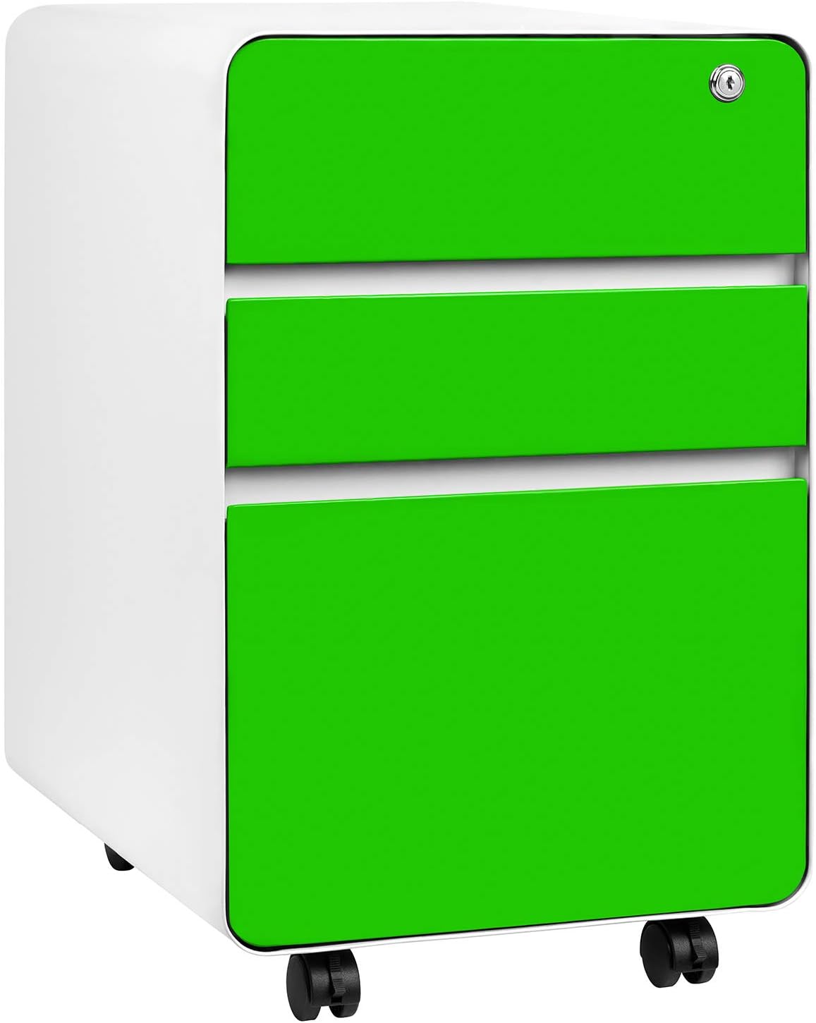 Green 3-Drawer Mobile File Cabinet V610604