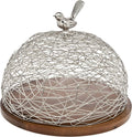 Wood Cake Tray with Nest Dome Platter Server Pack of 2 T1606