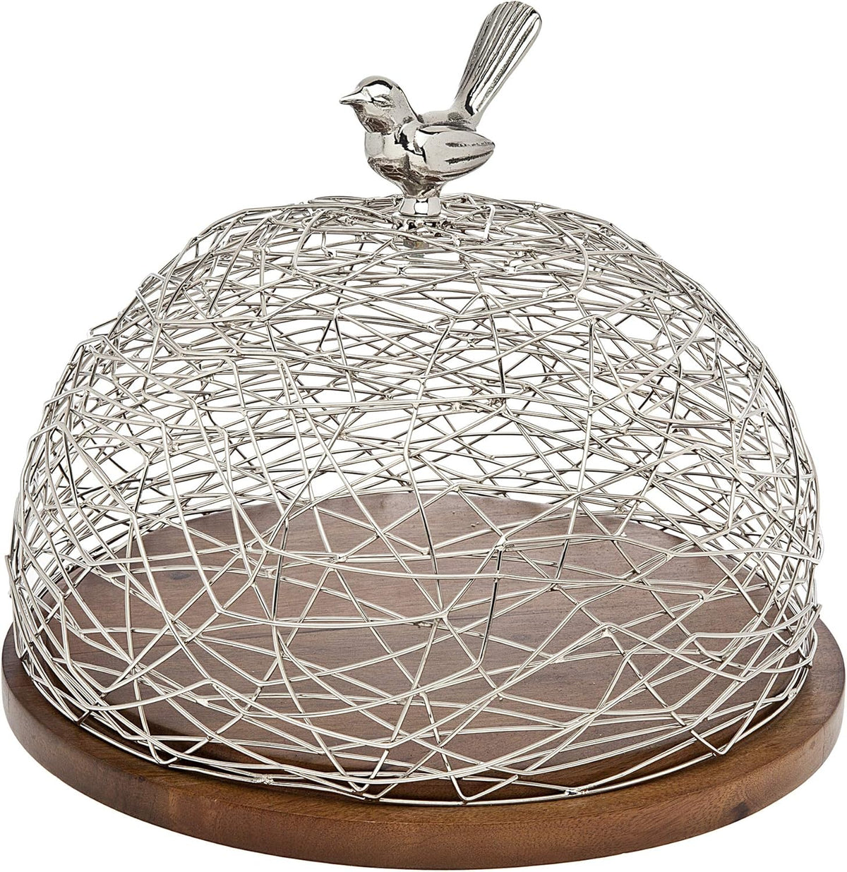 Wood Cake Tray with Nest Dome Platter Server Pack of 2 T1606