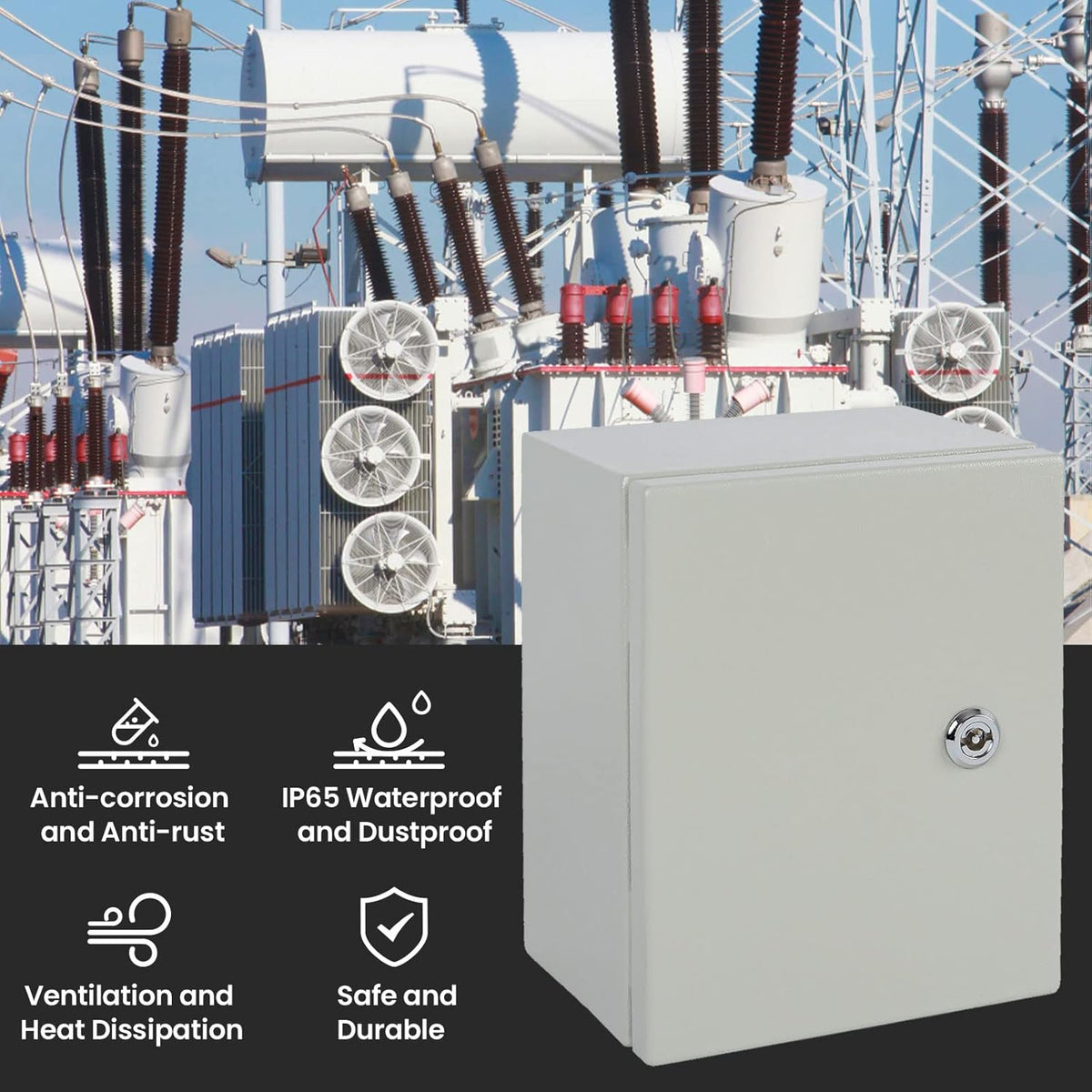 Metal Electrical Box IP65 Outdoor Junction Box 8x6x12 O987036