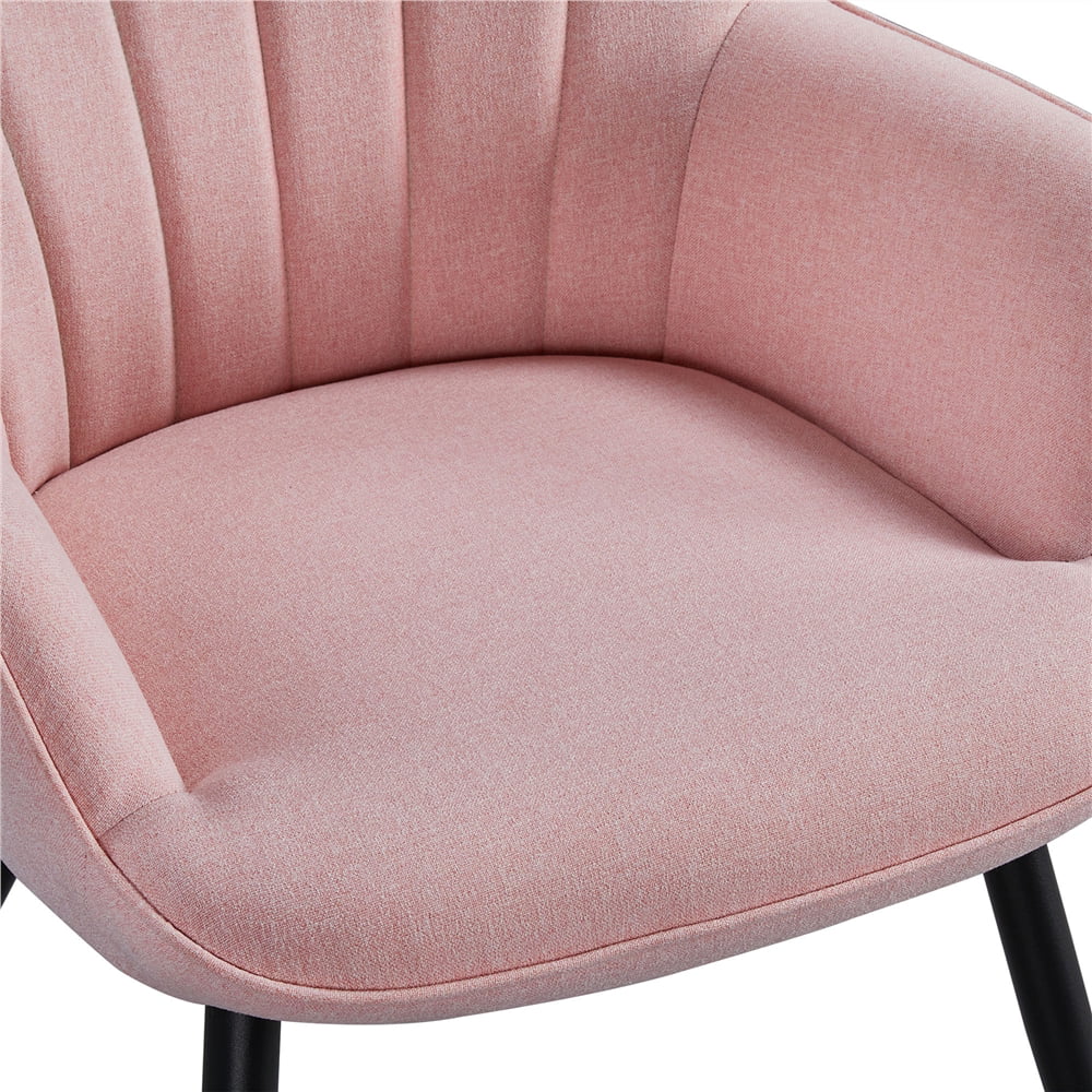 Pink Upholstered Fabric Accent Chair N41612