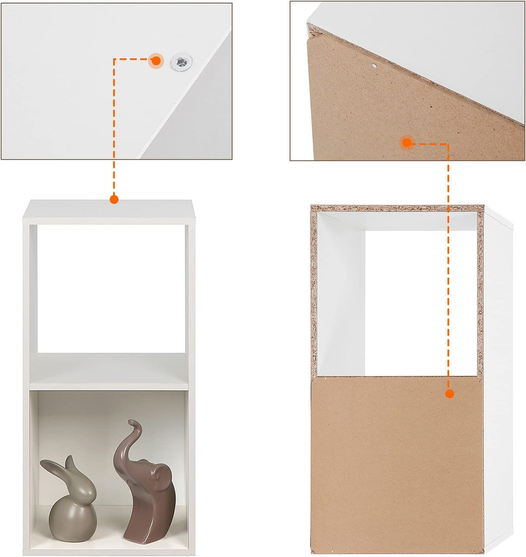 White 6-Cube Wooden Storage Organizer B979109